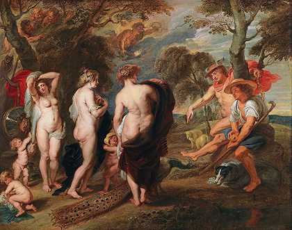 巴黎的审判`The Judgement Of Paris by Workshop of Peter Paul Rubens