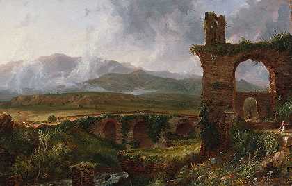 Tivoli附近的景色（上午）`A View near Tivoli (Morning) (1832) by Thomas Cole