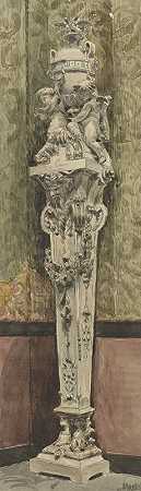 威廉·科内利斯·鲍尔《装饰艺术博物馆中的时钟》`Uurwerk in het Musée des Arts~Decoratifs (1887) by Wilhelm Cornelis Bauer