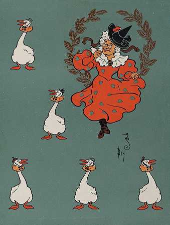 邓斯洛和s母鹅Pl 01`Denslows Mother Goose Pl 01 (1901) by William Wallace Denslow
