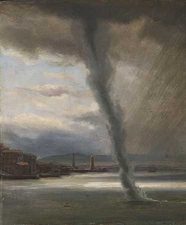 那不勒斯湾的水龙卷`A Waterspout on the Bay of Naples (1833) by Thomas Fearnley