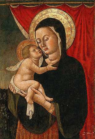 圣母与孩子`The Madonna and Child by Paolo di Stefano Badaloni