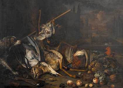 德克·瓦尔肯堡的《野味和水果》`Game And Fruit (1689 ~ 1721) by Dirk Valkenburg