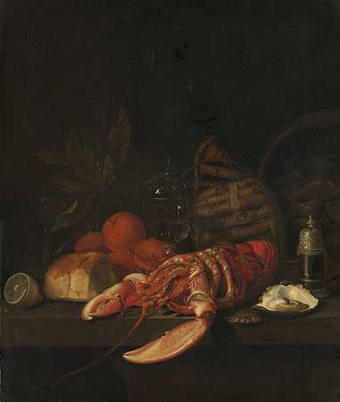 大卫·戴维兹·德希姆的静物画`Still Life (c. 1668) by David Davidsz de Heem