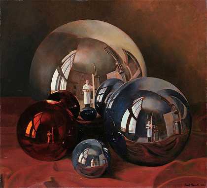 Theodor Barth的《玻璃球》`Glass Balls (1944) by Theodor Barth