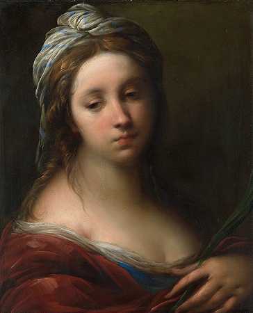 圣女殉道者`A Female Martyr Saint (ca. 1650) by Carlo Francesco Nuvolone