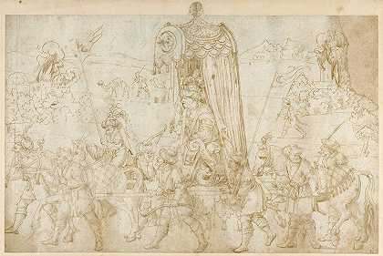 土耳其游行队伍`A Turkish Procession (1532) by Erhard Schön