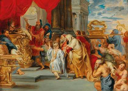 旧约的牺牲`The Sacrifice Of The Old Covenant by Workshop of Peter Paul Rubens