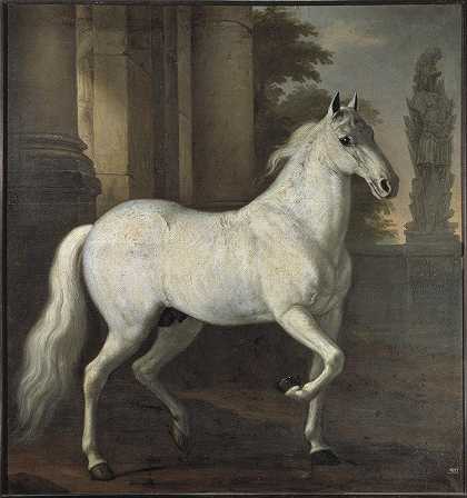 卡尔·习近平这匹马真棒`Karl XIs horse Brilliant (1680) by David Klöcker Ehrenstrahl