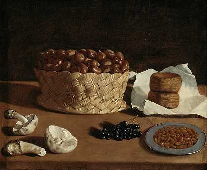 保罗·安东尼奥·巴比里的《厨房静物》`Kitchen Still Life (c. 1640) by Paolo Antonio Barbieri
