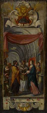 圣母玛利亚的婚礼`Le Mariage de la Vierge (1632 ~ 1634) by Jean de Saint-Igny