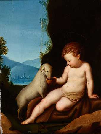 圣约翰浸信会给羔羊浇水`Saint John the Baptist Watering the Lamb (16th century)