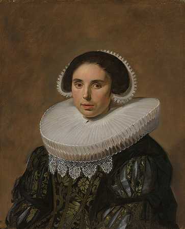 女人的肖像`Portrait of a Woman (c. 1635) by Frans Hals