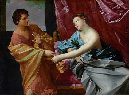 约瑟夫和波提乏妻子`Joseph and Potiphars Wife (about 1630) by Guido Reni