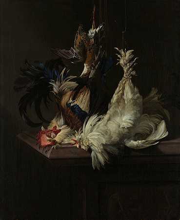 威廉·范·艾尔斯特的《家禽静物》`Still Life with Fowl (1658) by Willem van Aelst