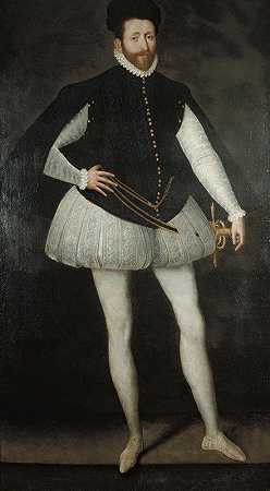 瓦洛瓦宫廷的贵族`A Nobleman of the Valois Court (16th century) by school of Francois Clouet
