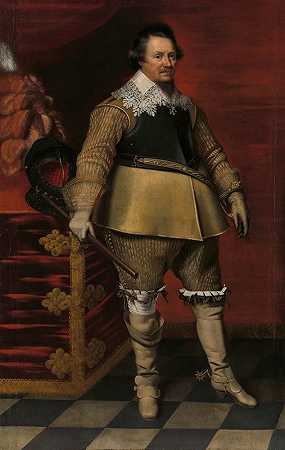 拿骚·迪茨伯爵恩斯特·卡西米尔一世肖像`Portrait of Ernst Casimir I, Count of Nassau~Dietz (c. 1630 ~ c. 1635) by Wybrand de Geest