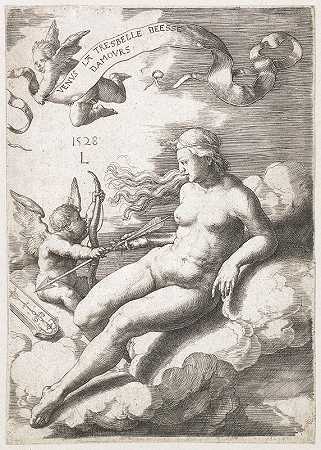 维纳斯`Venus (1528) by Lucas Van Leyden