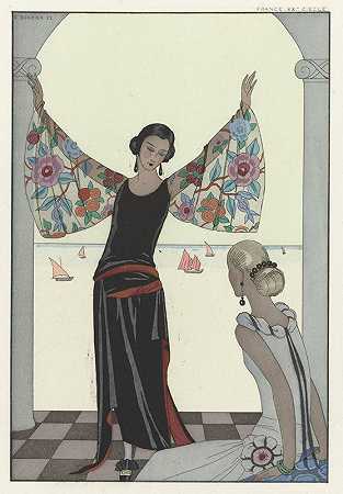这是我的翅膀！`Voici mes ailes ! (1922) by George Barbier