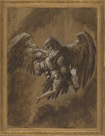 对加尼米德的强奸`The Rape of Ganymede (c. 1545) by Nicolò dell&;Abate
