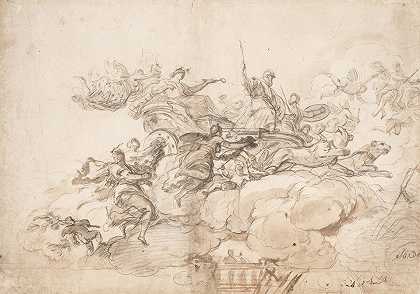 西贝尔的胜利`The Triumph of Cybele (ca. 1697) by Luca Giordano