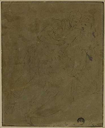 古董之后希腊和亚马逊`After the Antique; Greek and Amazon (1530~36) by Battista Franco