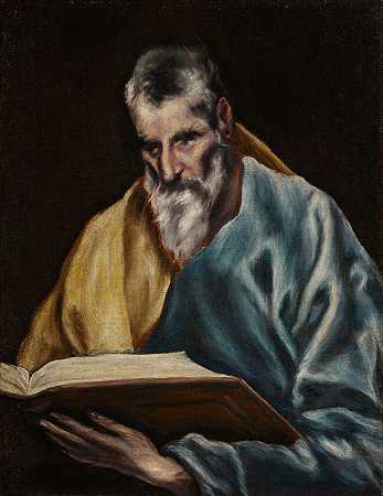 圣西蒙`St. Simon (1610~1614) by El Greco (Domenikos Theotokopoulos)