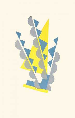 花卉、文字和26块彩色板PL 03`Fleurs, Texte Et Vingt~Six Planches En Couleurs Pl 03 (1929) by Serge Gladky