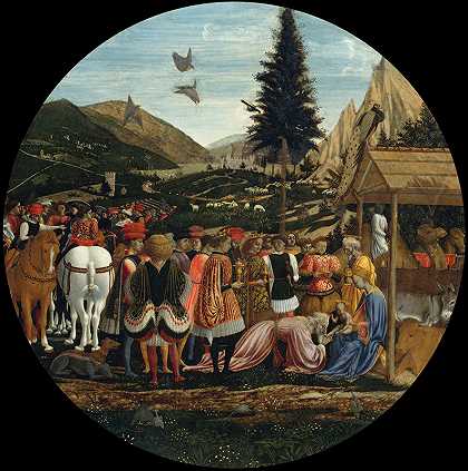 三博士来朝`Adoration of the Magi (circa 1435) by Domenico Veneziano
