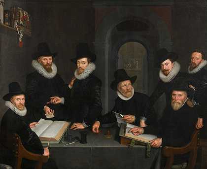 宾馆的摄政者们`De Regenten van de Gasthuizen (1617 – 1618) by Cornelis van der Voort