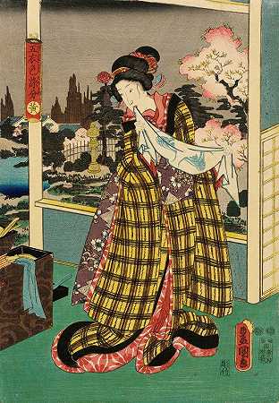 黄的`Yellow (circa 1847~1852) by Utagawa Kunisada (Toyokuni III)