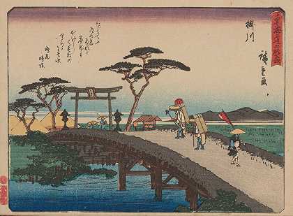 东海道五宿三杉，第27页`Tokaido gojusantsugi, Pl.27 (1868~1912) by Andō Hiroshige