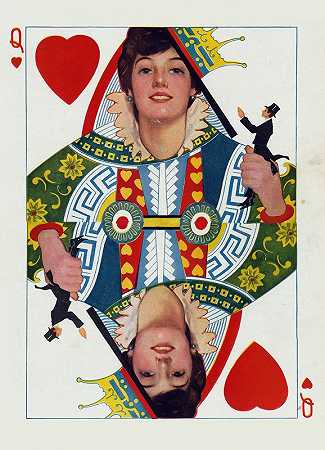 红心皇后`The queen of hearts (1914) by Walter Dean Goldbeck