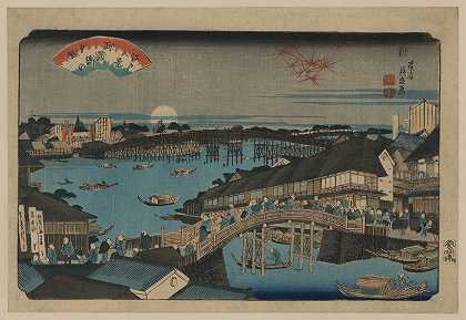 朋友与主题`Ryōgokubashi no sekisho (1844) by Keisai Eisen