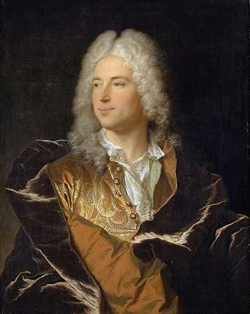 巴塞尔骑士卢卡斯·肖布肖像`Portrait of Chevalier Lucas Schaub of Basel (1722) by Hyacinthe Rigaud