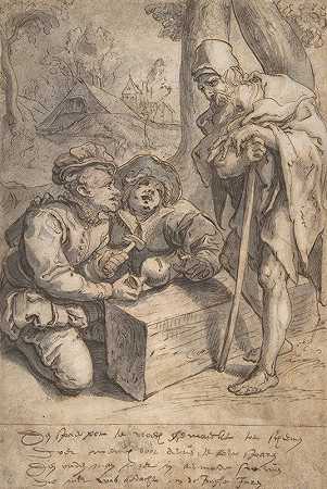 谚语贫富`A Proverb; Wealth and Poverty (mid~16th–early 17th century) by Karel Van Mander
