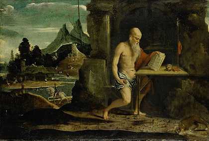 圣杰罗姆`St Jerome (1500 ~ 1520) by Bernardino da Brescia
