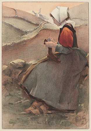 兰德芙蓉`Fleur de Lande (1897) by Jacques Wély