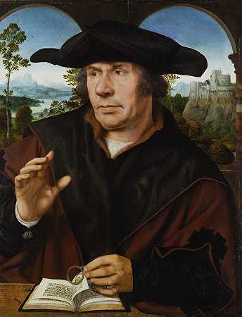 学者画像`Portrait of a Scholar (ca. 1525 – 1530) by Quentin Massys
