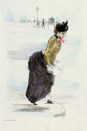 19世纪1883年的女性时尚`Modes feminines du XIXe siecle 1883 (1908) by Henri Boutet