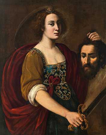 朱迪思是霍洛弗内斯的头目`Judith with the head of Holofernes (17th Century) by Piedmontese School