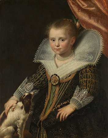 一个名叫“小公主”的女孩的肖像`Portrait of a Girl, known as ‘The Little Princess’ (c. 1623) by Paulus Moreelse