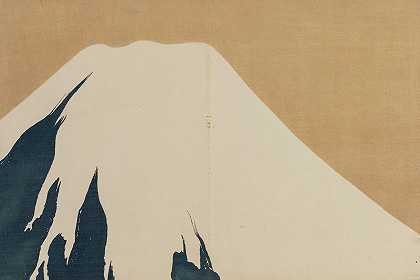 富士山（富士）`Mount Fuji (Fuji) (1909~1910) by Kamisaka Sekka