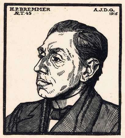 亨德里库斯·彼得鲁斯·布雷默肖像`Portret van Hendricus Petrus Bremmer (1916) by Julie de Graag
