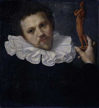 保罗·范·维亚宁肖像（1550-1613）`Portrait of Paulus van Vianen (1550~1613) (c. 1575 ~ c. 1613) by Cornelis Ketel