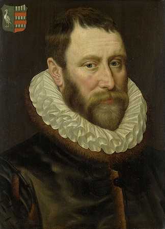 雅各布·巴斯·克莱兹肖像（1536-1589）`Portrait of Jacob Bas Claesz (1536~1589) (1586) by Adriaen Thomasz. Key