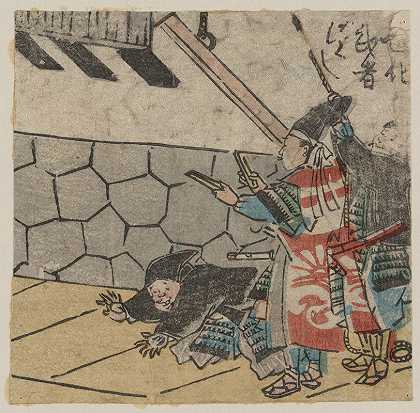 Hiōshigi或Utsu Bushi`Hyōshigi o utsu bushi (1830) by Utagawa Kuniyoshi