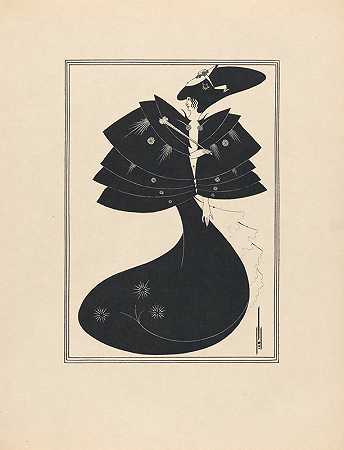 莎乐美插画`Illustration to Salome by Oscar Wilde 3 (1906~1907) by Oscar Wilde 3 by Aubrey Vincent Beardsley