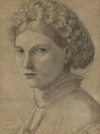 一位年轻女子的肖像`Portrait of a Young Woman (1520–1525) by Andrea Previtali