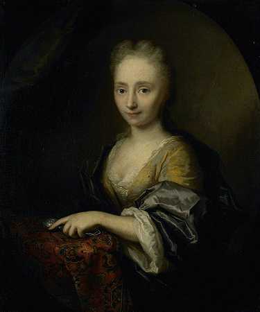 女人的肖像`Portrait of a Woman (1690 ~ 1729) by Arnold Boonen